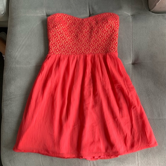 SOLD NWT✨ ROXY Party On Strapless Dress - Picture 4 of 11